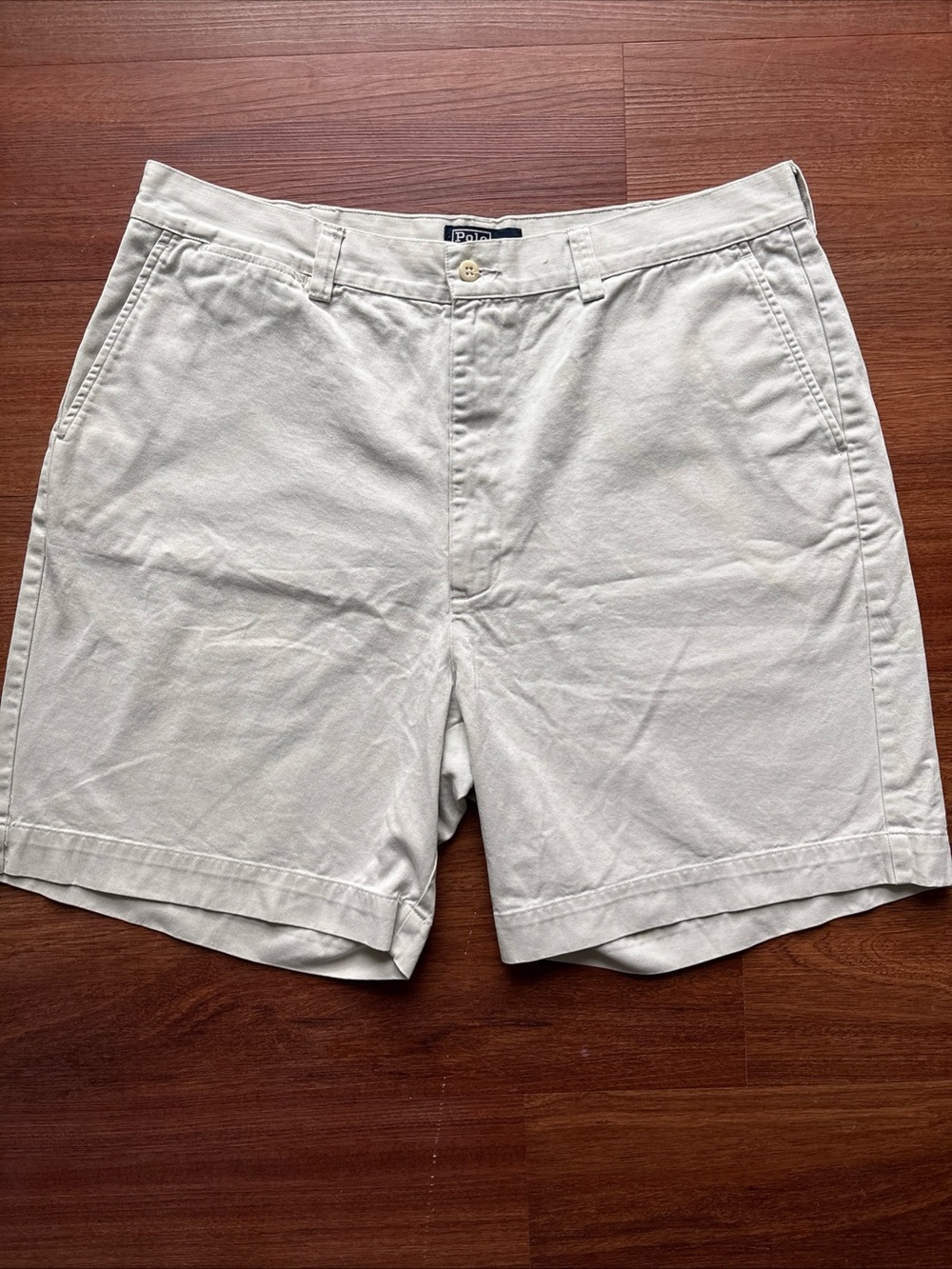 Polo, Ralph. Lauren Philip Short Men’s 38 Stone Khaki Beige Chino Shorts Relax